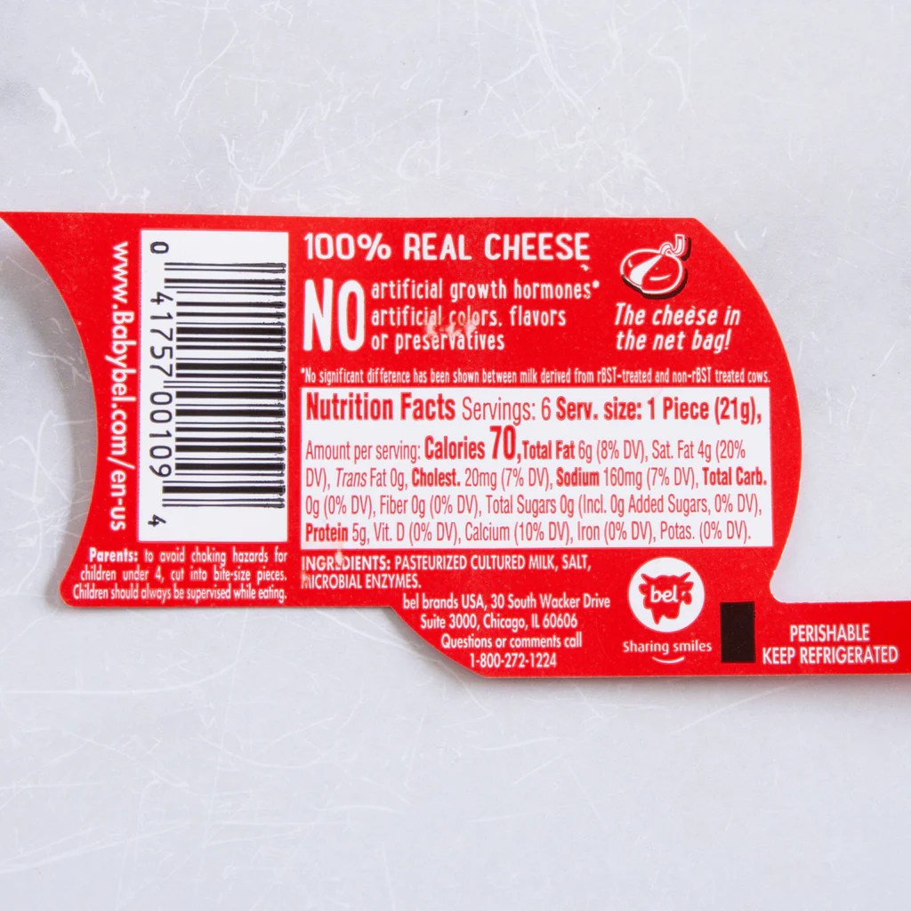 Babybel cheese nutrition facts