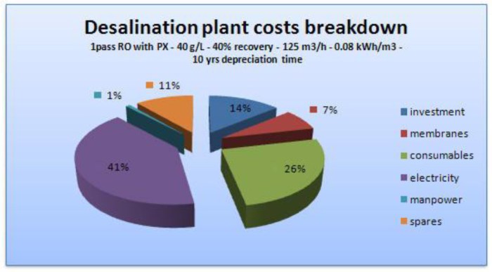 How much does a water desalination plant cost